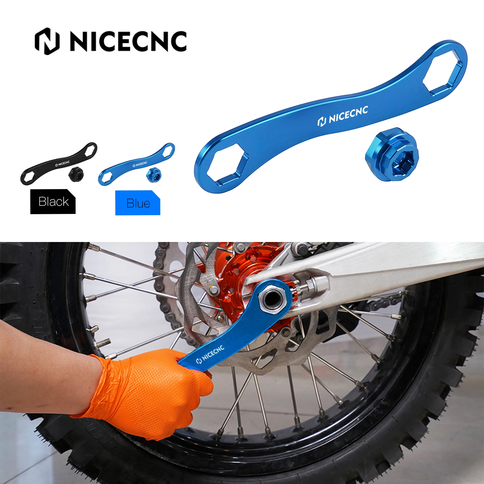 NICECNC Motorrad 22/27/30mm Rad Achse Schlüssel Werkzeug Spanner Für Yamaha YZ125 YZ250 YZ250F YZ450F YZ400F YZ426F YZ250FX YZ250X
