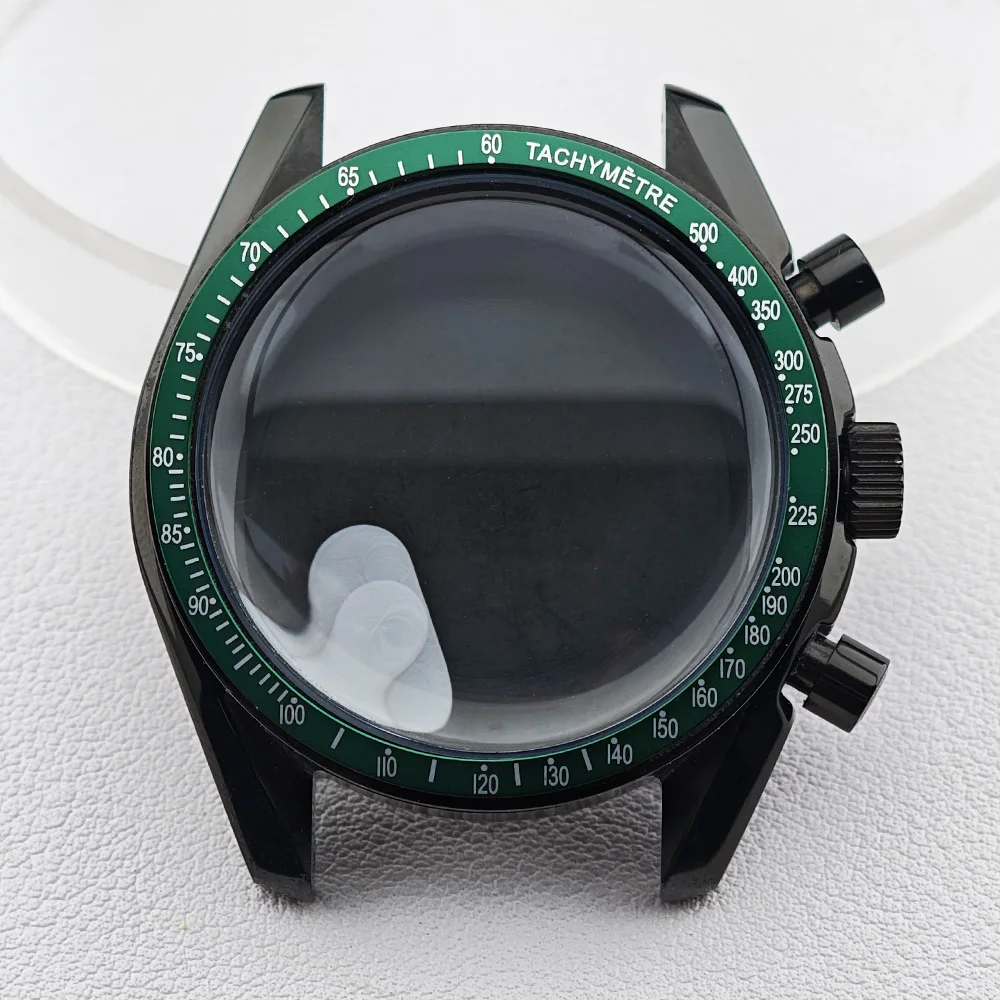 Men's 39.7mm Metal Watch Case with VK63 Movement and 20mm Strap Compatibility, Includes Watch Box