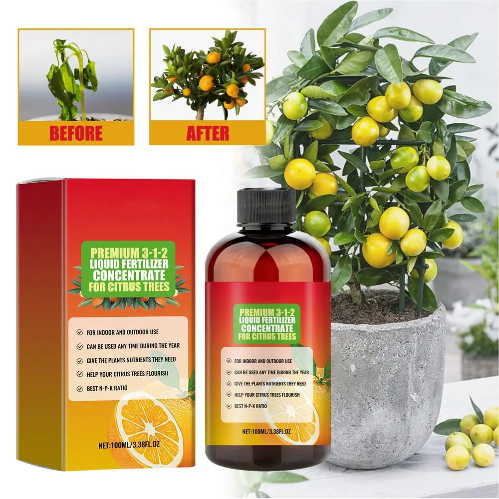 Description Picture 4 of itemCitrus Plant Fertilizer Fast Potting Rooting Plant Nutrient Lemon Trees Growth Enhancer 100ml Organic Food Plant Garden Supplies