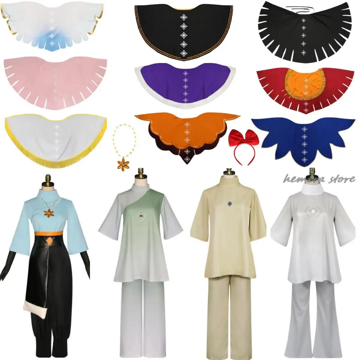 

Anime Game Sky：Children Of The Light Cosplay Costume Light Awaits Saint Island Outfits Full Set Colour Printing Cloak Cappa