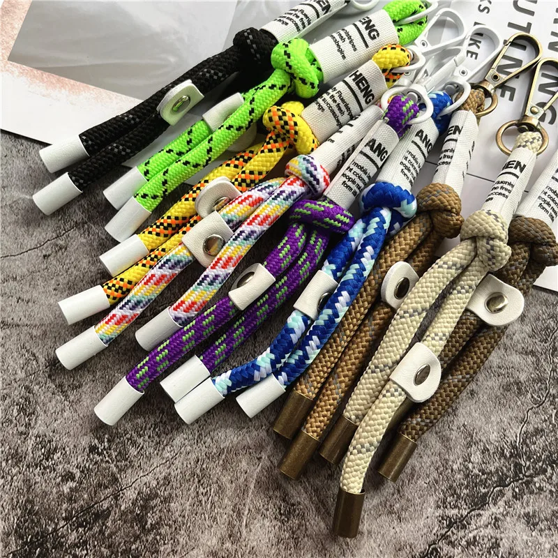 Keychain Heavy Metal Key Ring Lanyard Strong Strap for Keys Braided  Umbrella Rope Hanging Cell Phone Accessories Chain Lanyard