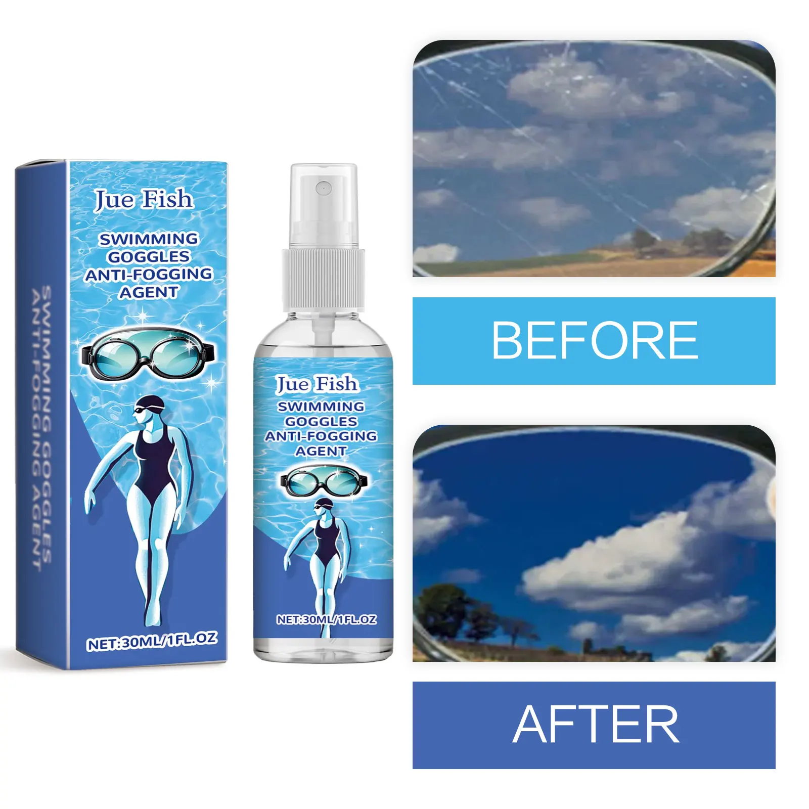 Lens Cleaner Spray Sunglasses Scratch Remover Oil Fingerprints Cleaner Swim Goggles Defogger Anti Fog Eyeglass Cleaning Solution