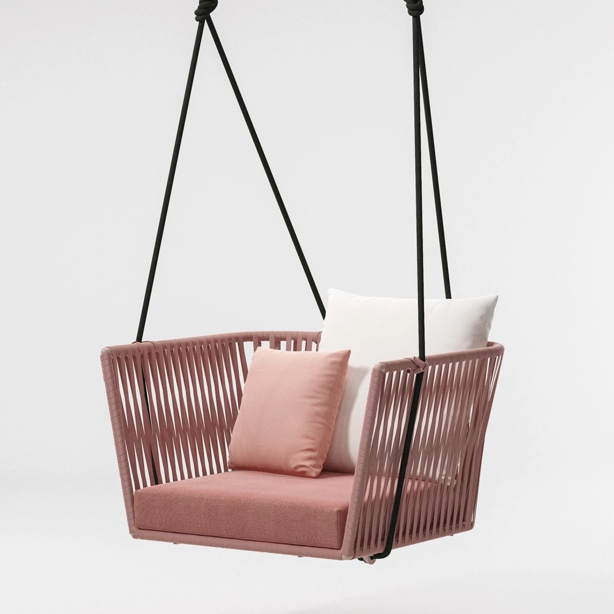 

New Outdoor Garden Tree Kids Swing Chair Set Indoor Gate Single Rope Hammock Hanging Chair