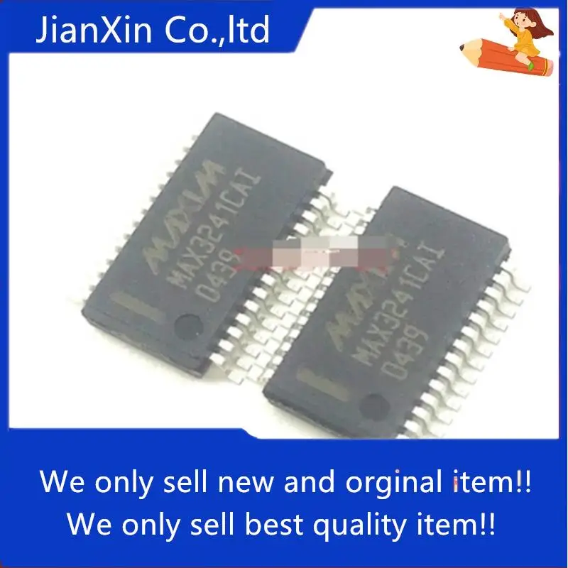 

10pcs 100% orginal new MAX3241CAI MAX3241 SSOP-28 Transceiver