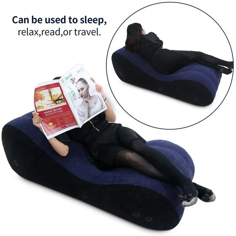 Inflatable Sex Sofa PVC Yoga Chair Deeper Position Chaise Wedge Cushion Adult Exercise Bed Skills Erotic Adult Furniture﻿