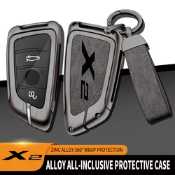 Zinc Alloy Car Key Case Cover Shell Fob For BMW X2 Remote Control Protector X Full Series For BMW Car Key Cover Car Accessories