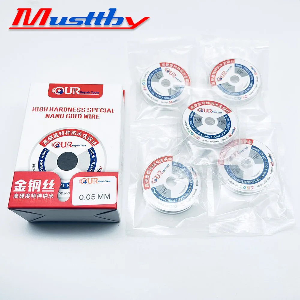 Musttby 0.05mm 골드 와이어, 아이패드, 삼성 탭, LCD 터치 스크린, 절단선 분리 합금강, 몰리브덴 와이어 수리 도구