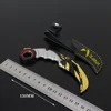 15cm Valorant Melee Weapon Champions 2021 Karambit Rotatable Balisong Metal Model Mili Tery Training Knife Safety Game Toys Boys 4