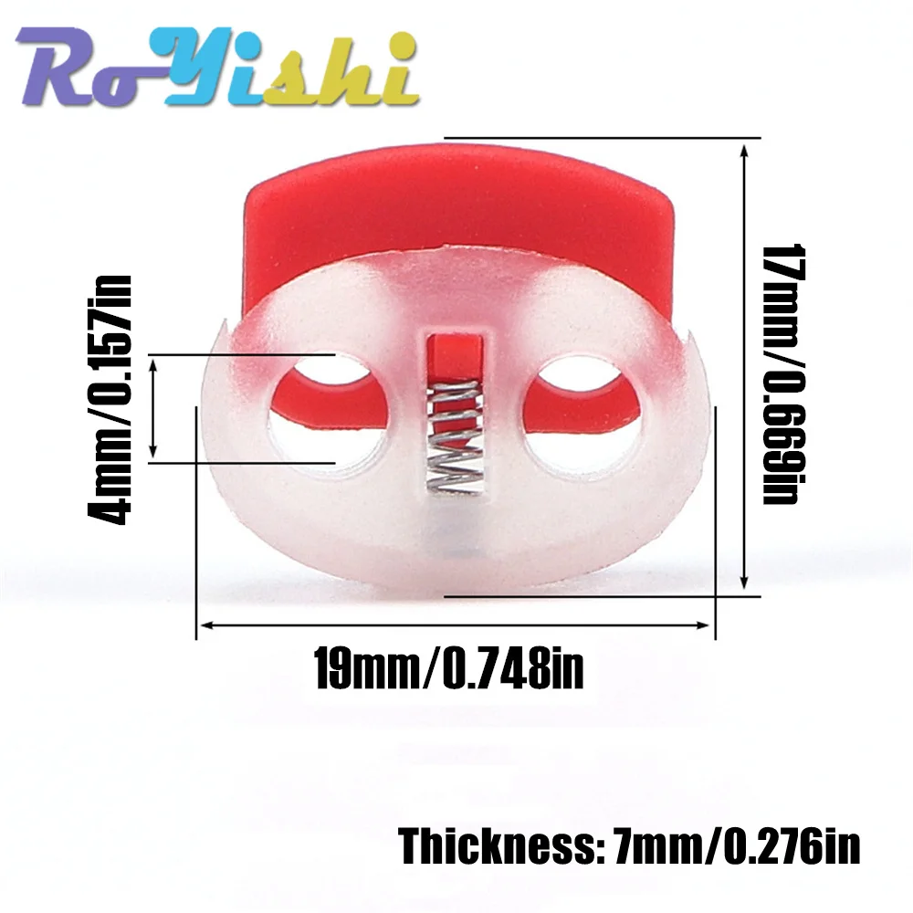 Transparent Plastic Cord Lock Stopper 10 Pcs/Pack for Shoelace Sportswear Backpack Lanyard DIY Craft