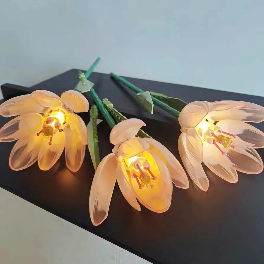 ☆ TULIP さま　専用　☆ Tulip Flower Building Block Decoration Lighted Tulips Bouquet