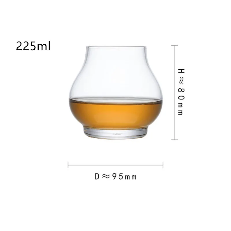 Clear Whiskey Snifter Glass 2 Pc Old-fashioned Crystal Wine Glasses Big Belly Gather Aroma Brandy Tumbler Single Malt Whisky Cup