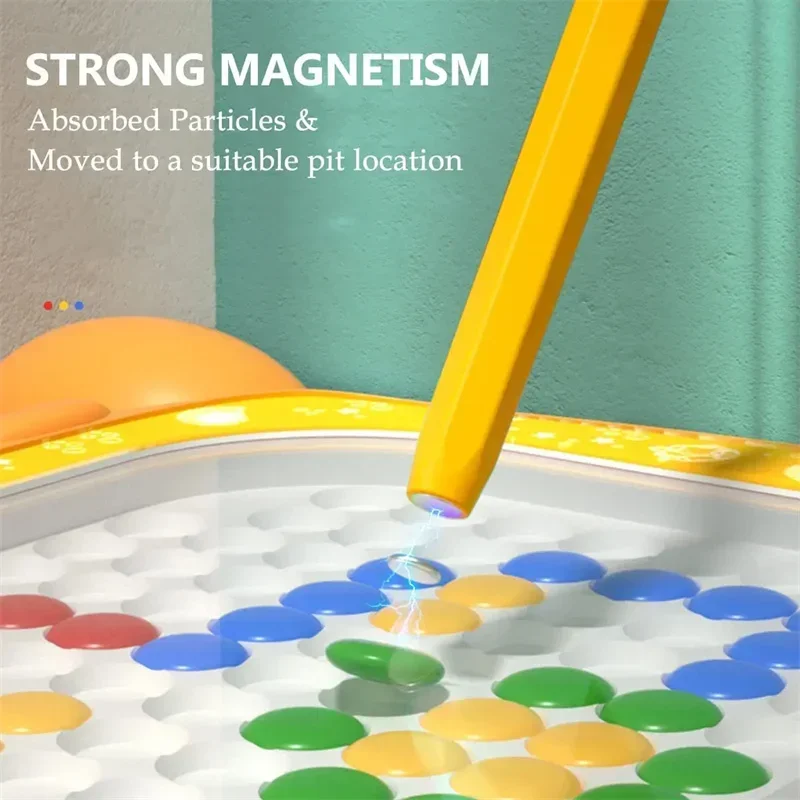 Children Magnetic Drawing Board Toy For Kids Doodle Board with Magnet Beads and Pen Cute Frog Montessori Toys Gift 6