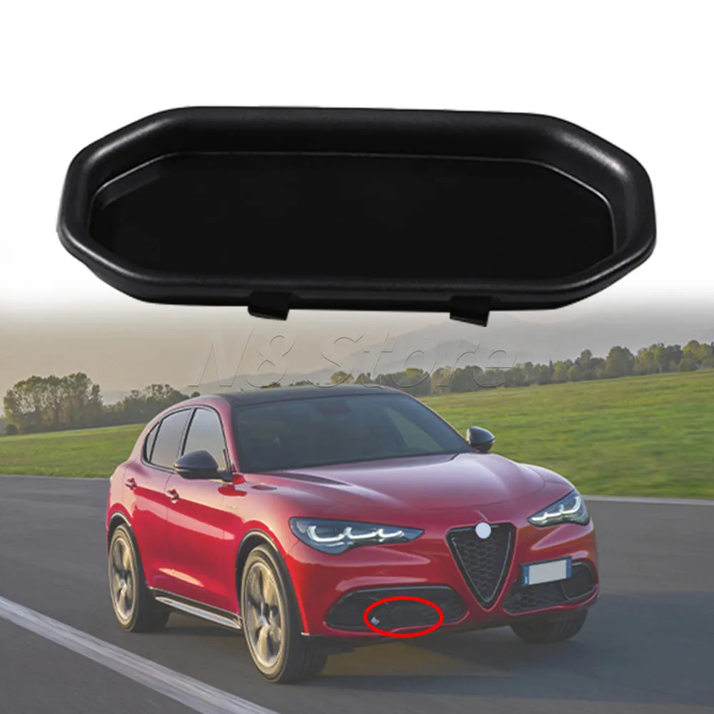 Copertura Protettiva Radar Frontale ACC Per Alfa Romeo Stelvio 2017-2024 – Sostituisce 156126159, In ABS Nero