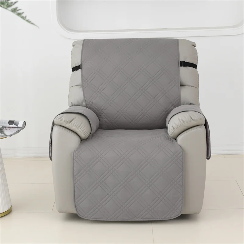 1seater Recliner Cover Anti-dirty Non-slip  Armchair Slipcover with Elastic Strap Sofa Couch Furniture Protector for Living Room 3