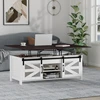 47.2" Lift Top Coffee Table 4 in 1 Farmhouse Coffee Table with Storage Coffee Tables for Living Room, Dining Room (White) 1