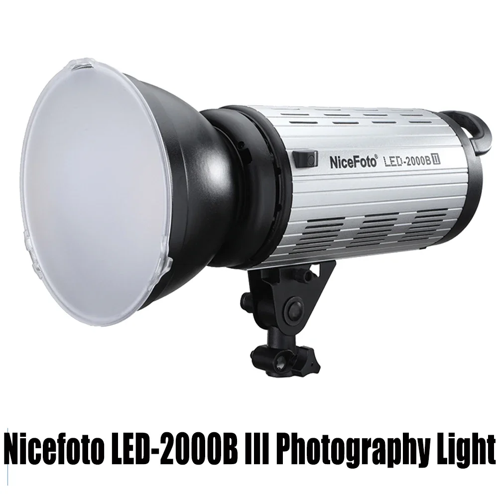 

NiceFoto LED-2000B III Photography Light 200W 5600K LED Video Light Bluetooth App Control AC Power Supply for Video Interview
