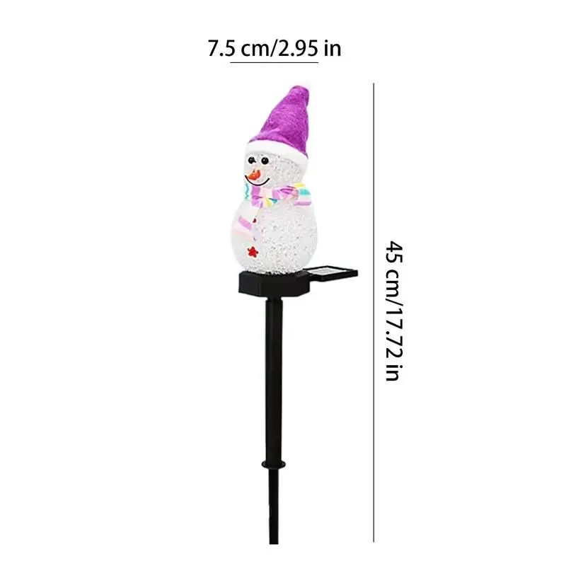 Snowman Stake Lights Waterproof Outdoor Solar Lights Solar Christmas Decorations Outdoor Christmas For Garden Patio 6