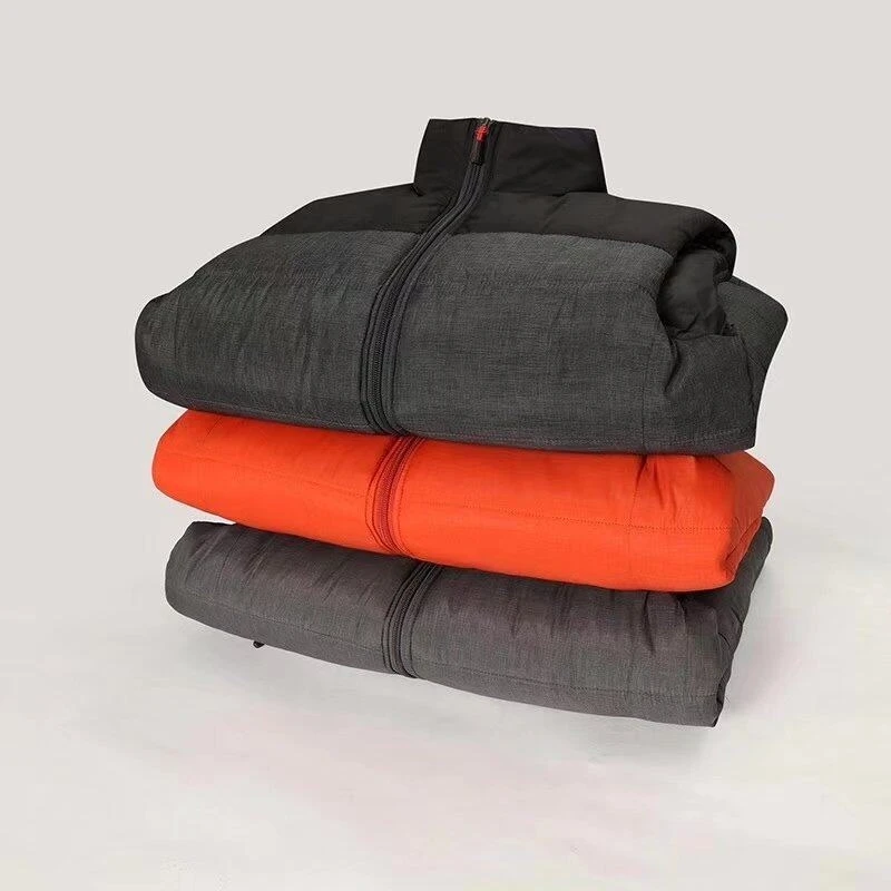 Autumn and Winter Men's Stand Collar Color Block 2024 New Fashion Casual Zipper Pocket Solid Color Slim Sleeveless Cotton Vest