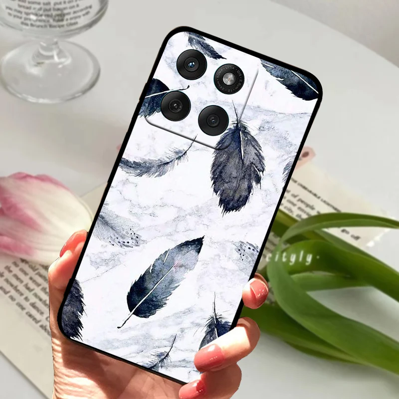 Sleek Black TPU Silicone Phone Case - Fashionable Edge Series Back Cover