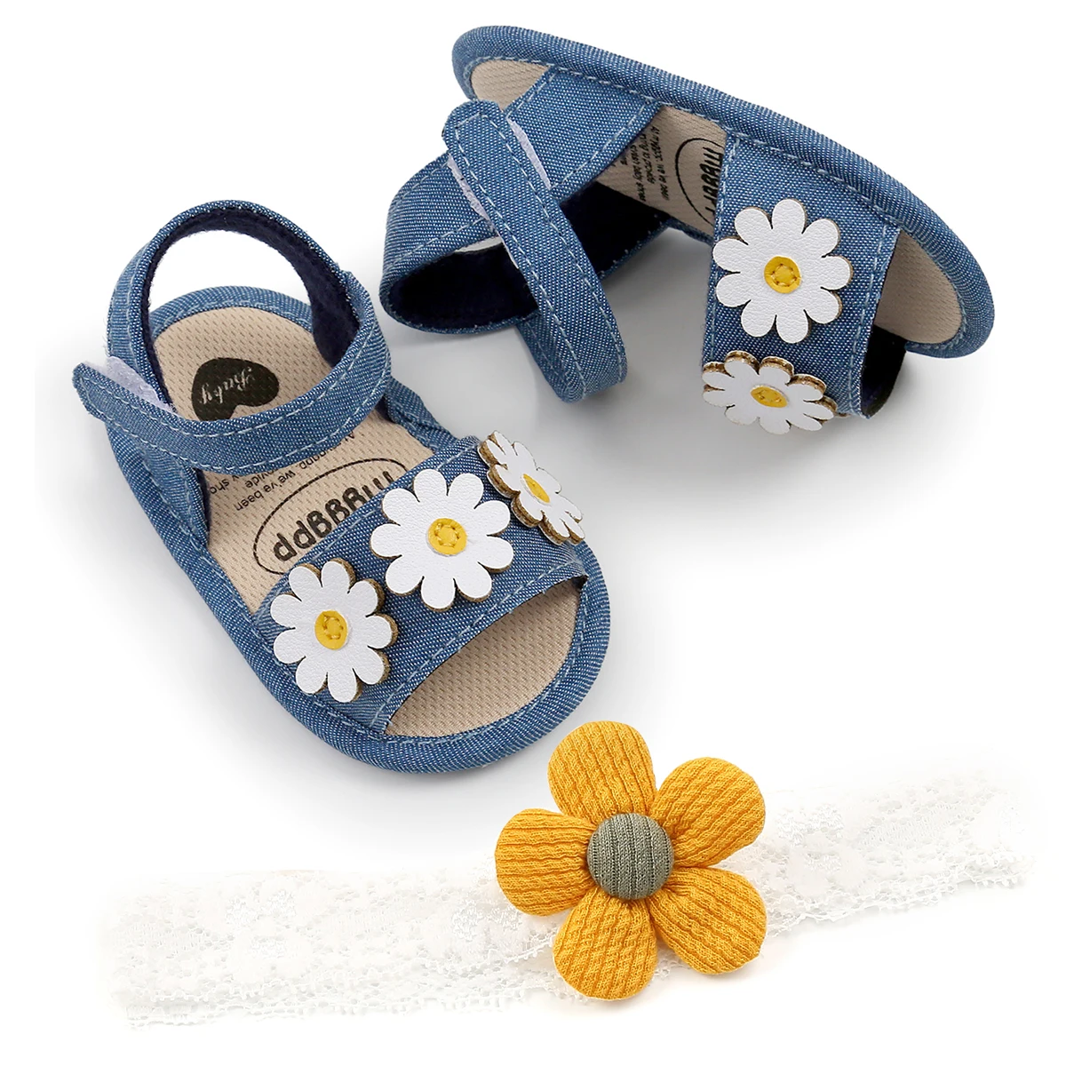 Infant Baby Girl Sandal Shoes, Infants Anti-Slip Home Floral Patch Color Sandbeach Casual Party Sandals 0-18M