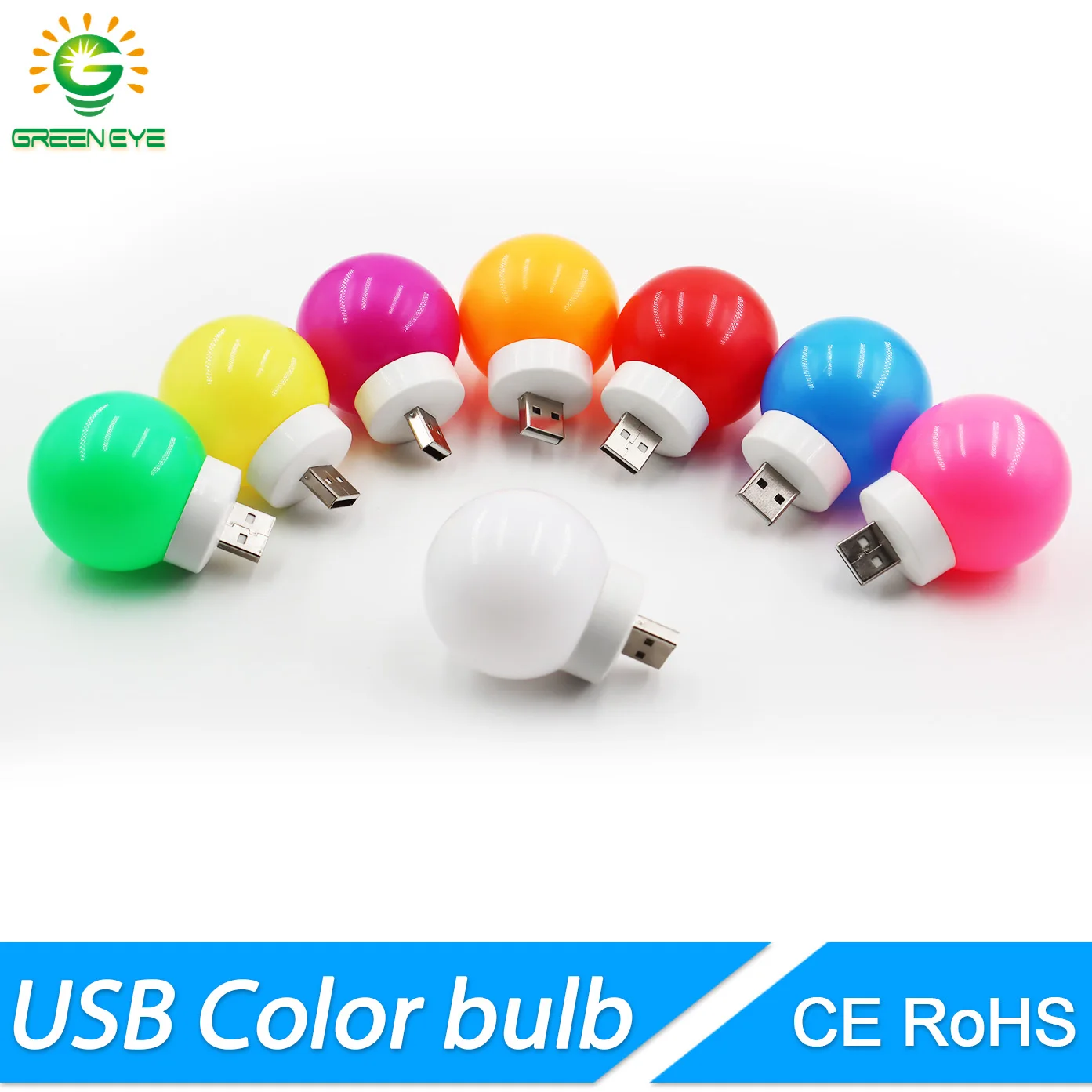 

USB Plug LED Lamp Computer Mobile Power Charging USB Small Led Bulb Nine colors LED Reading Light Small Round Light Night Light