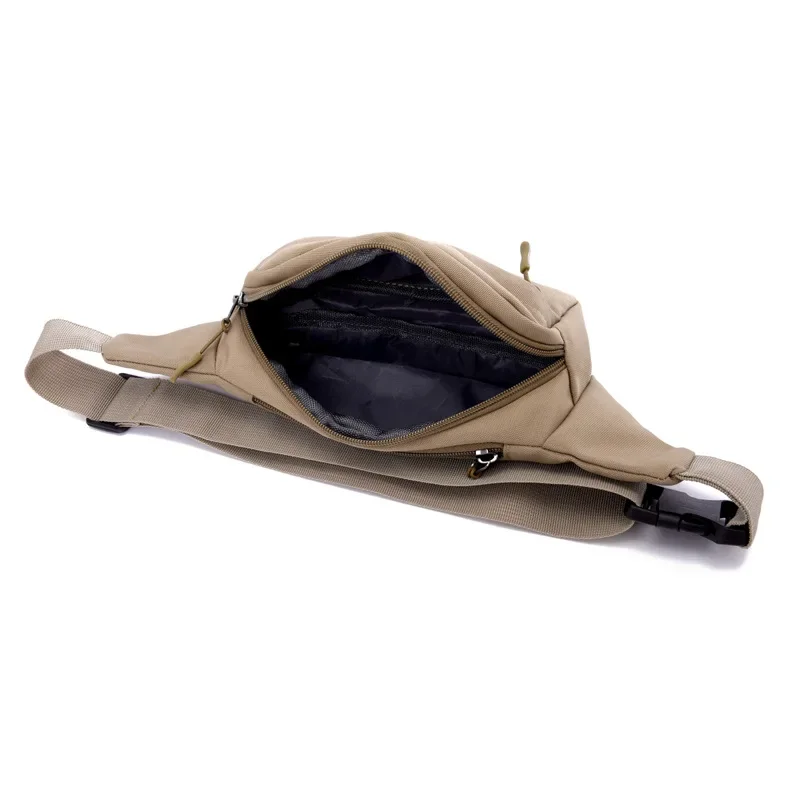 Men's and Women's Universal Models Waist Bag Fashion Crossbody Bags Sports Cell Phone Bags Solid Color Large Capacity Chest Bag