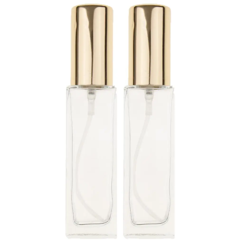 여행용 유리 스프레이 병, 무화기 리필 가능한 향수 빈 병, 2x30ml