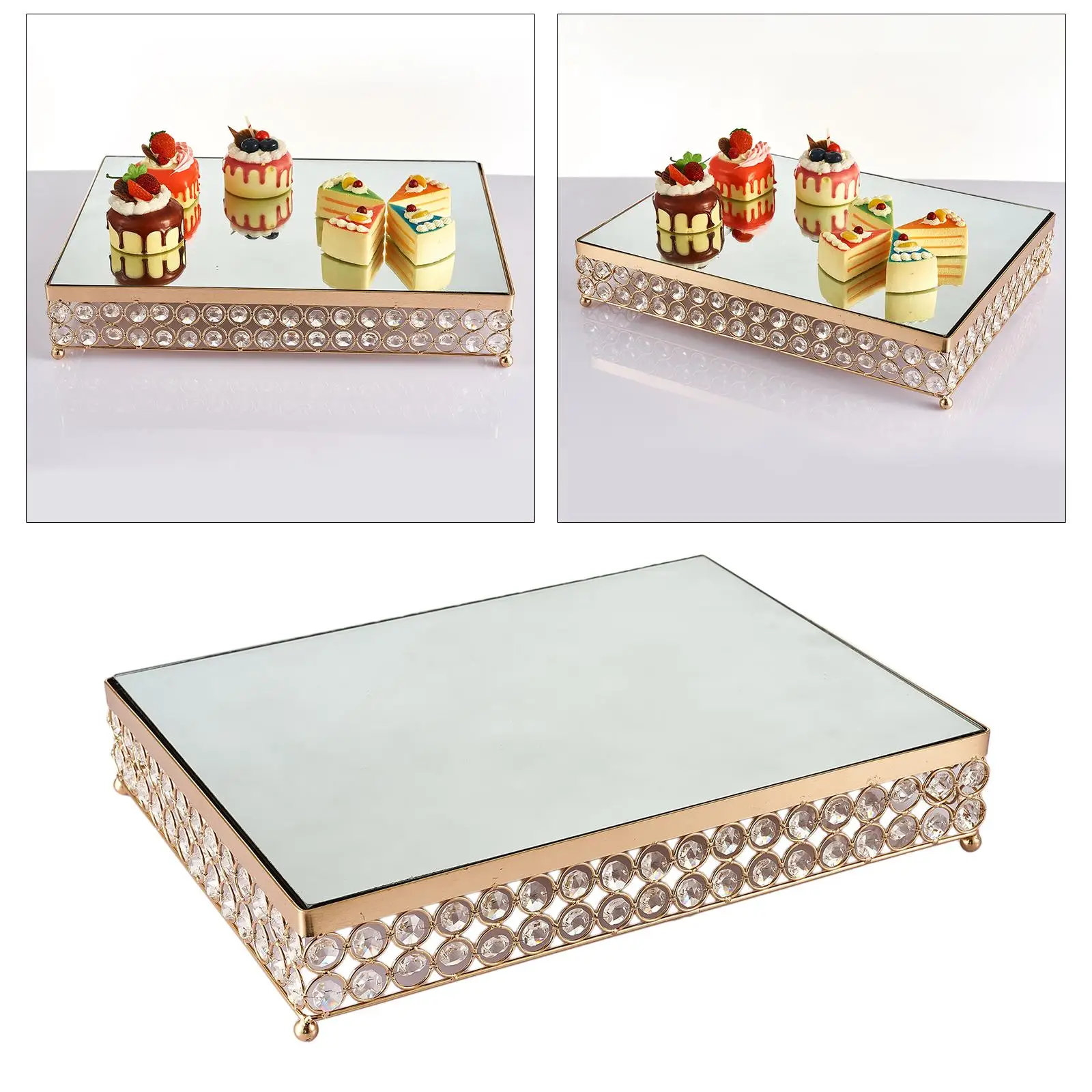 European Style Cake Stand Crystal Cupcake Base Decorative Party Centerpiece for Wedding Event Birthday Party
