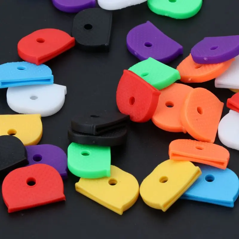 32 szt. Kluczowe czapki praktyczna na klucz pokrywy tagi etykieta silikonowe kodowanie kolorowe na klucz identyfikator pokrywa pasuje do większości kluczowych głowic