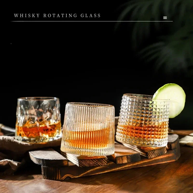 Creative INS Wind Decompression Glass Rotating Glass Water Cup Rotating Bar Whiskey Top Foreign Wine