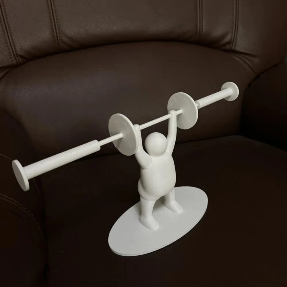 Funny Toilet Paper Shelf 3d Printing Weightlifting Figurine Napkin Rack Home Decor Organizer For Tissue Rolls, Wipes, Towels 5