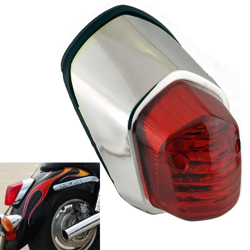 thumbnail image 1 of Luz trasera de motocicleta retro de 12 V, luces traseras de freno universales para Harley, Honda, Sabre Shadow VTX, VT, ACE 1100, Suzuki, Kawasaki, 1 of 4