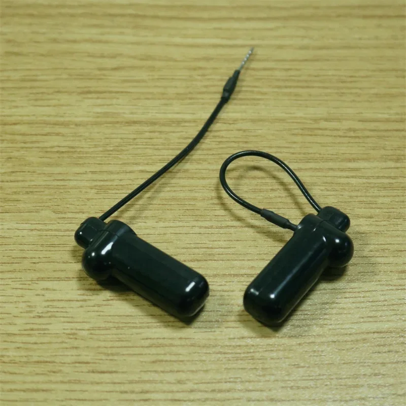 Security Tag 100 pcs steel wire lanyard for Clothing RF 8.2 MHz EAS hard tag for store Black ABS material reusable