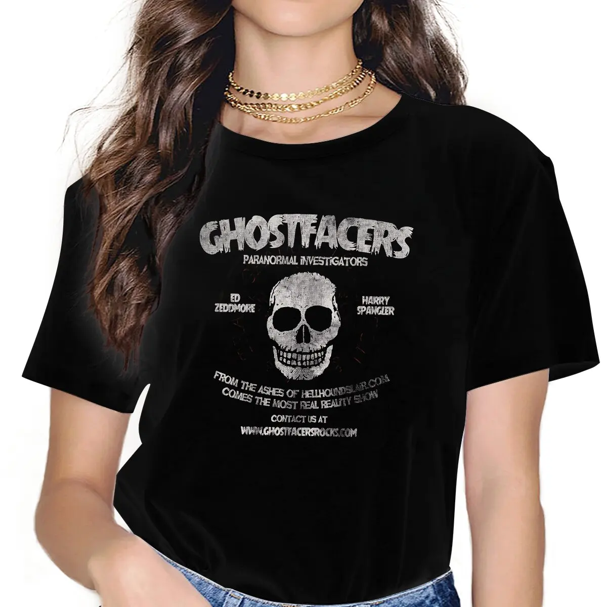 Ghostfacers Essential Camicie Femminili Supernatural Tv Large Vintage Abbigliamento Donna Harajuku Casual Femminile Blusas