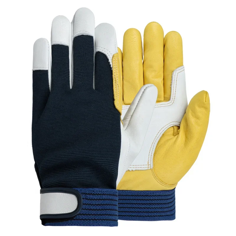Work Gloves Sheepskin Driver Safety Protection Wear Safety Workers Welding Gloves Repair Protective 1 pair