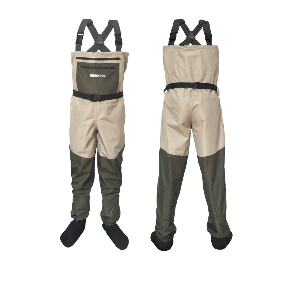 

3 Layer Fly Fishing Chest & Waist Waders Breathable Waterproof Stocking Foot River Wader Pants for Men Women Fishing Clothes