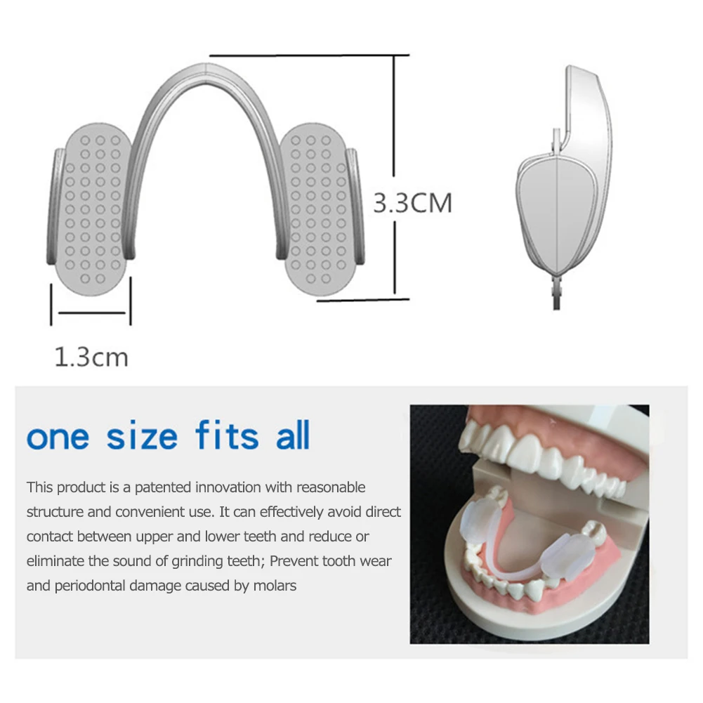 2Pcs Silicone Teeth Mat Universal Teeth Splint Protector Anti-wear Silicone Tooth Pad for Grinding Clenching Teeth at Night