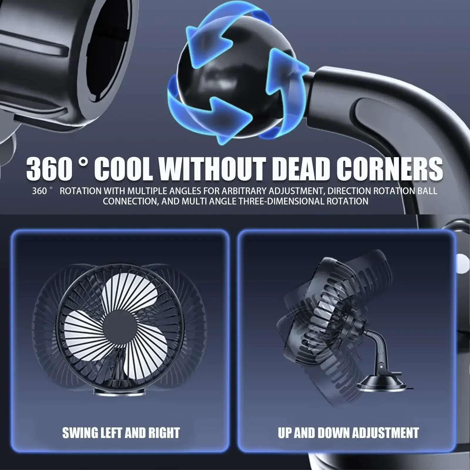 Suction Cup Car Fan electric fan car fan air conditioning fan