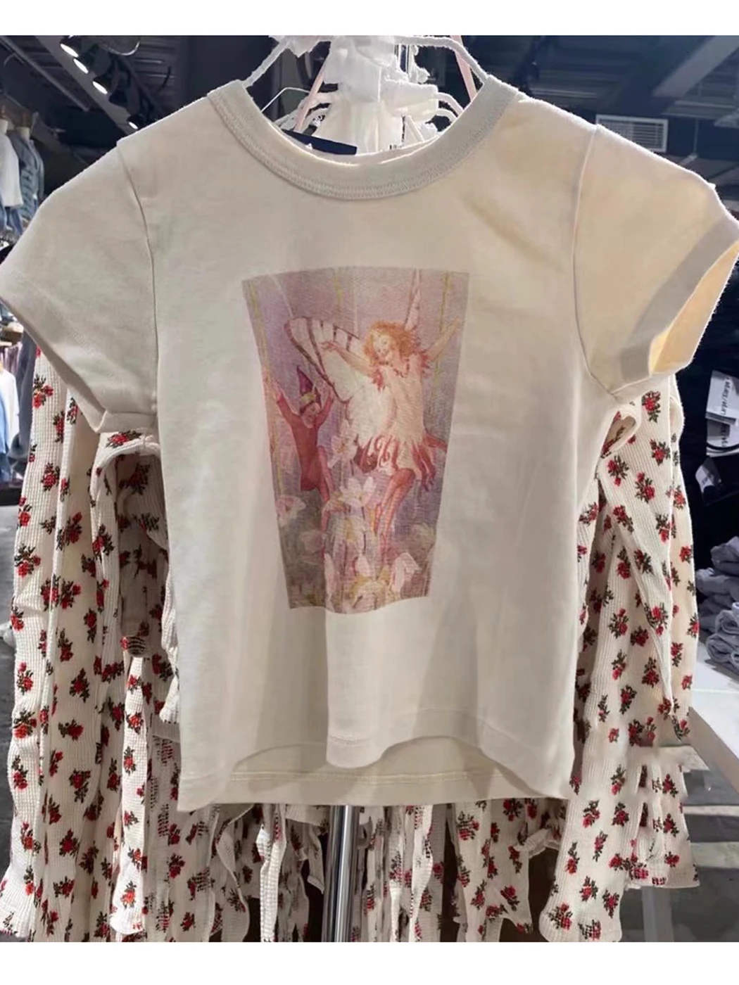 

Женский облегающий топ с коротким рукавом, повседневный винтажный хлопковый топ с круглым вырезом, Y2k, лето 2022