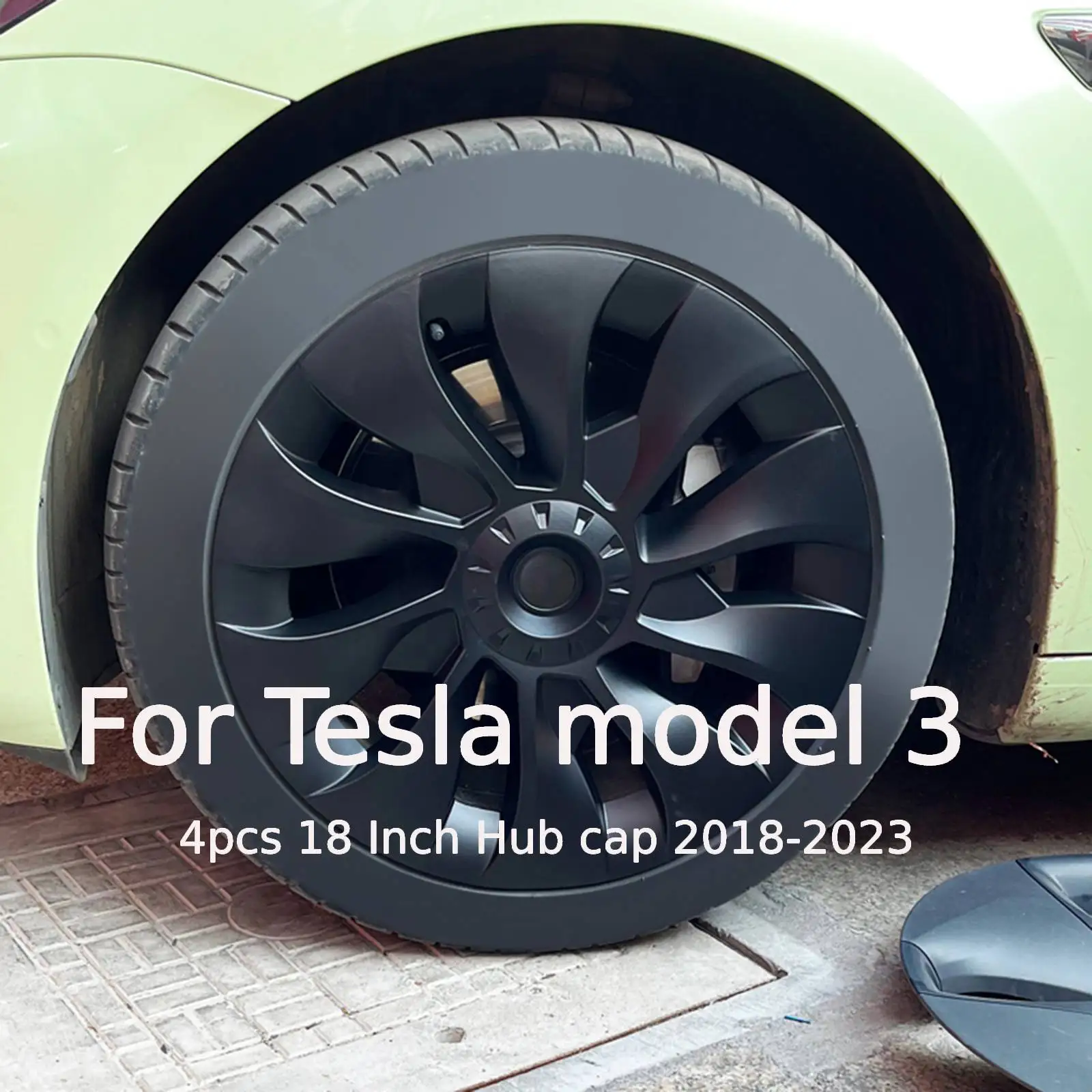  Enjoliveurs de Roue Tesla Modèle 3, Enjoliveurs de Roue de 18  Pouces, Couvercle ABS de Remplacement pour Capuchon de Moyeu pour  Accessoires Modèle 3 2017-2023