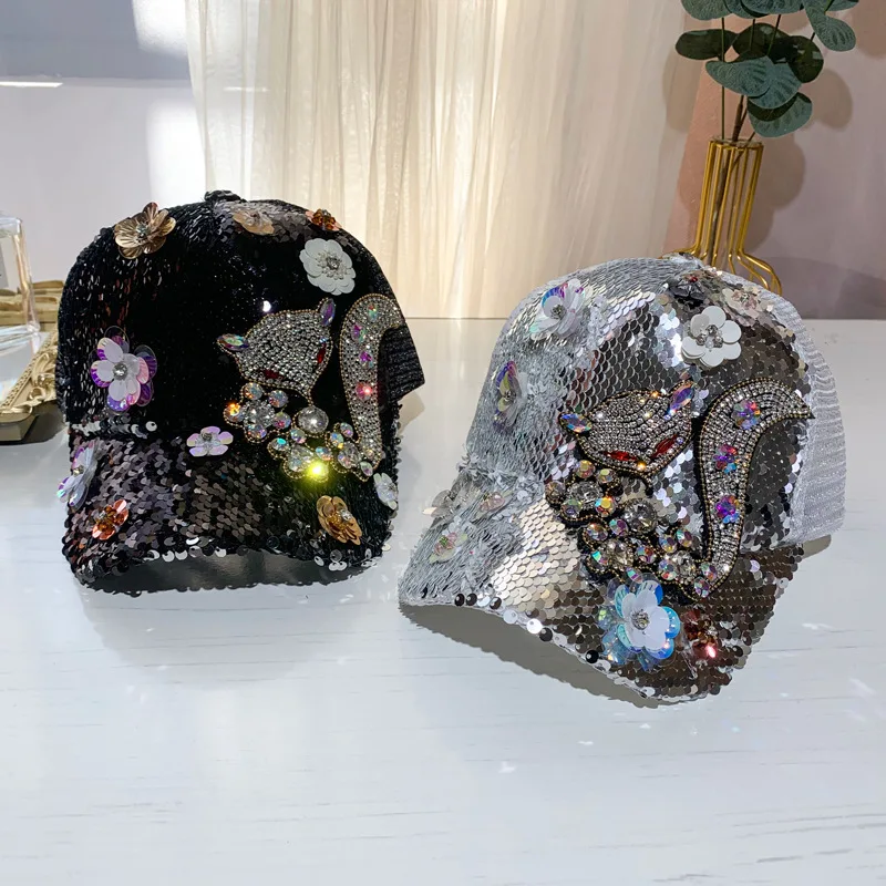 

Женская сетчатая шляпа с блестками, летняя спортивная воздухопроницаемая шляпа от солнца