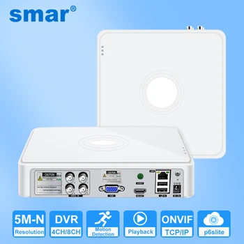 Smar 4CH /8CH CCTV DVR H.265 5M-N AHD DVR Digital Video Recorder for AHD TVI CVI CVBS Analog Camera IP Camera Hybrid DVR 1