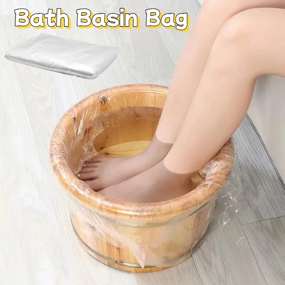 240Pcs Transparent Foot Tub Bags Thicken Heat Resistant Bath Basin Bags 65cm*50cm Waterproof Foot Tub Liners Skin Care