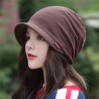 New Fashion Hat Women Solid Casual Plait India Hat Muslim Ruffle Cancer Chemo Hat Beanie Scarf Turban Head Wrap Cap 1