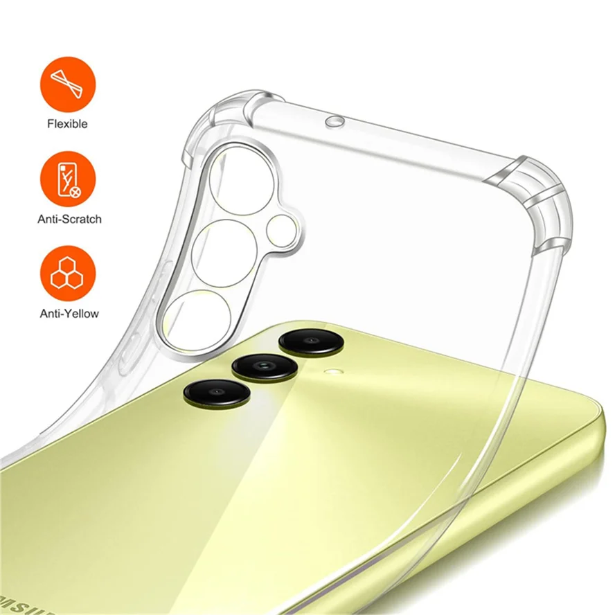 3-in-1,Glass+Case for A05 A05s A15 A25 A35 A55 A16 A26 A36 A56 Shockproof Silicone Phone Cases Samsung Galaxy A25 5G Cover 4