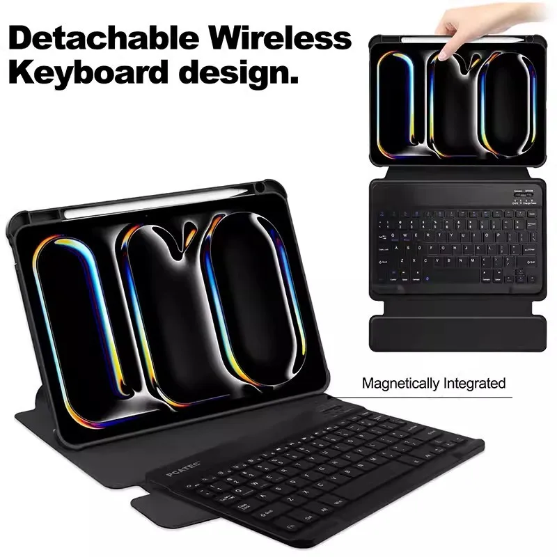 360-Degree Rotating Magnetic Keyboard Case