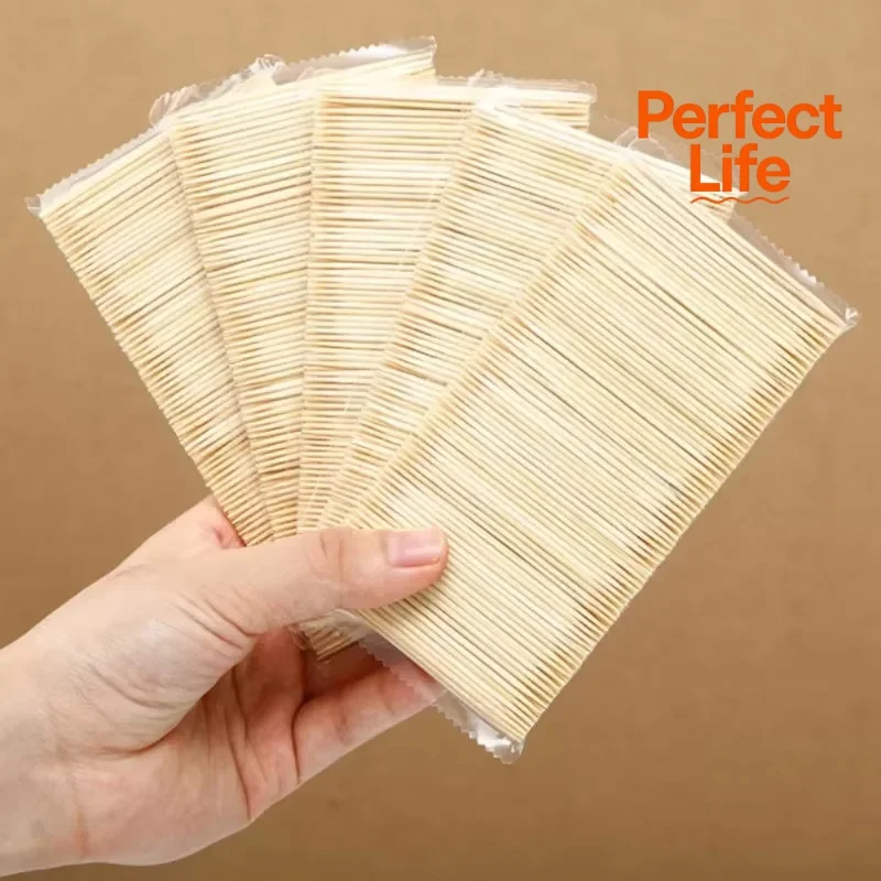 Disposable Double Headed Toothpicks 1000PCS Natural Bamboo Floss Home Kitchen Restaurant Hotel Portable Teeth Cleaning Tool