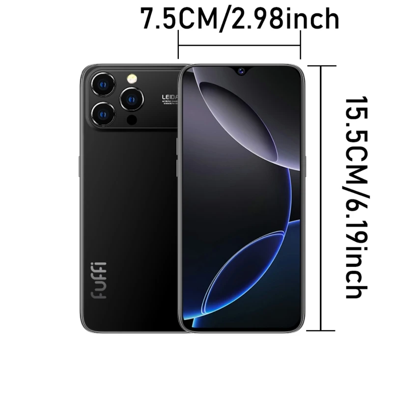 Global Vision 17 Pro Max Smartphone 5G Android 12 8GB RAM 512GB ROM 6.3 Inch Phone 2280x1080HD 24+48MP 4 5G Network Mobile Phone view 6