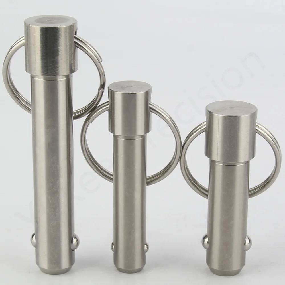 YK114 Stainless Steel Spring Ball Head Locking Pin Quick Release Locating Pins With Pull Ring For Quickly Lock And Positioning stainless steel ball lock pins