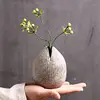 Creative Ceramic Handmade Desktop Decoration Ceramic Small Flower Vase Home Retro Hydroponic Vase Japanese Style Zen Vase LF328 2